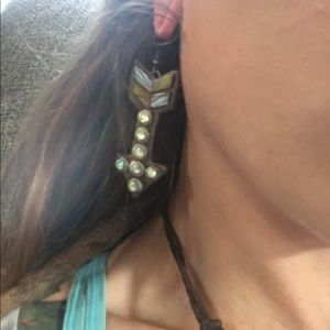 glam western punk rockabilly rhinestone earrings.